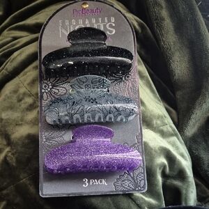 ProBeauty Enchanted Nights Hair Claw Clips 3 Pack